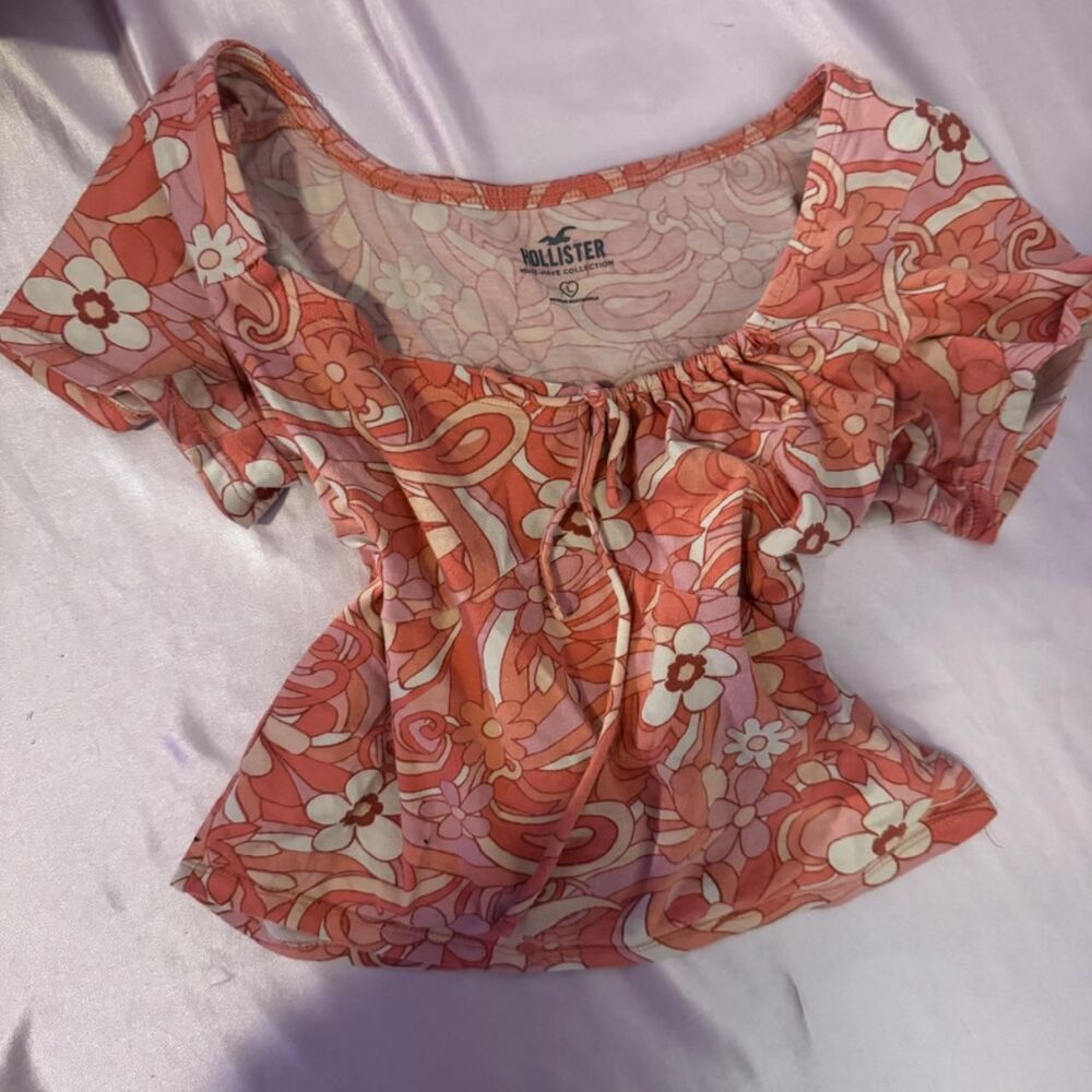 Hollister-co Women's Pink Top